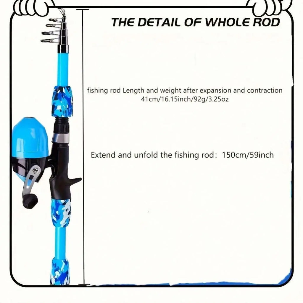 Ultra Light Saltwater Spinning Pole for Wholesales Soft Children Fishing Rod Combo