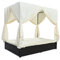 Modern Rattan Durable Luxury Outdoor Patio Sunbed Daybed with Cushions Adjustable Seats