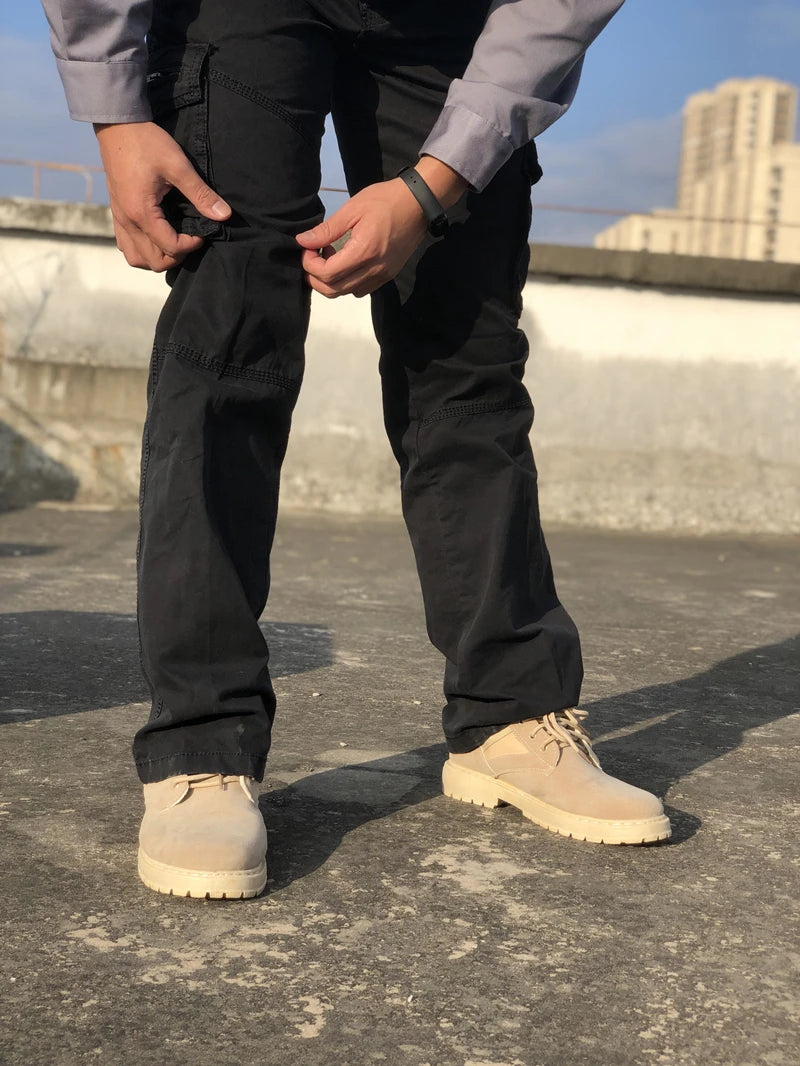 BAPAI Men's Fashion Work Pants Outdoor Wear-resistant Mountaineering Trousers Work Clothes Street Fashion Cargo Pants