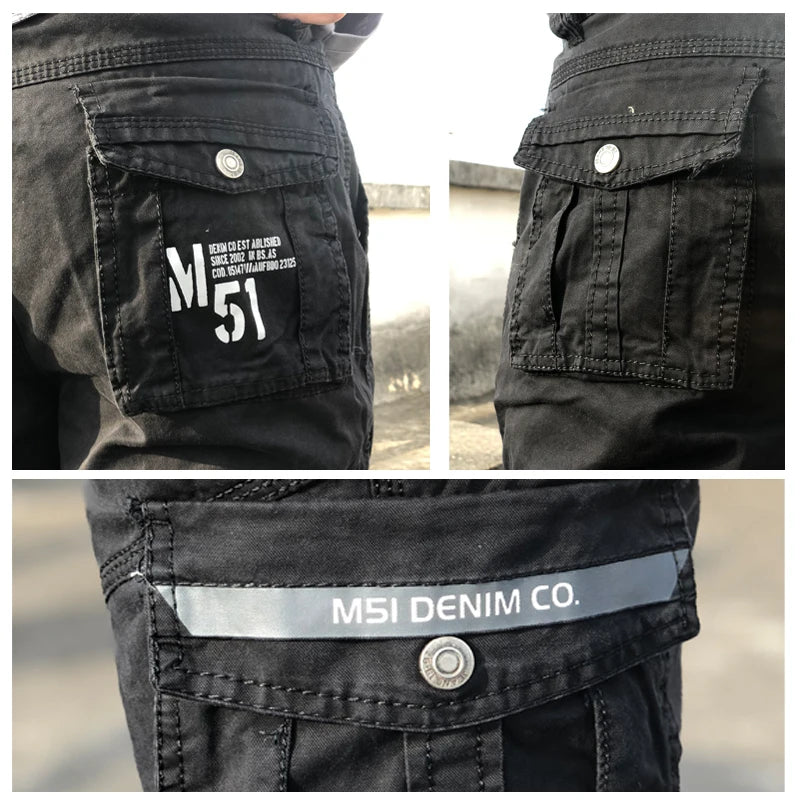 BAPAI Men's Fashion Work Pants Outdoor Wear-resistant Mountaineering Trousers Work Clothes Street Fashion Cargo Pants