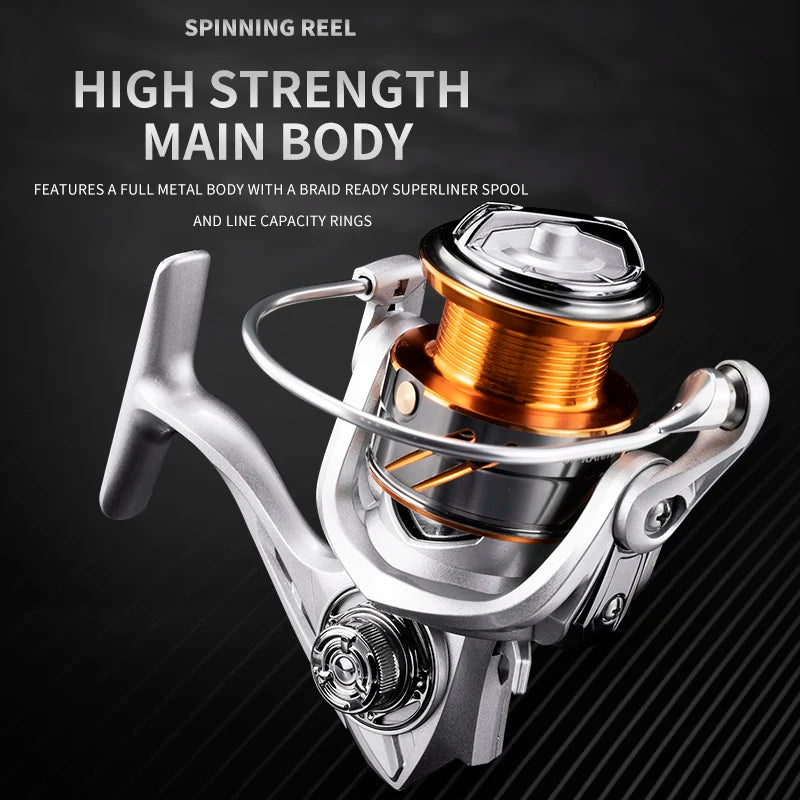 Rooblinos TC 5.2:1 5+1BB Spinning Reel for Sea Fishing, Designed for Carp Fishing, 2000-7000 Series