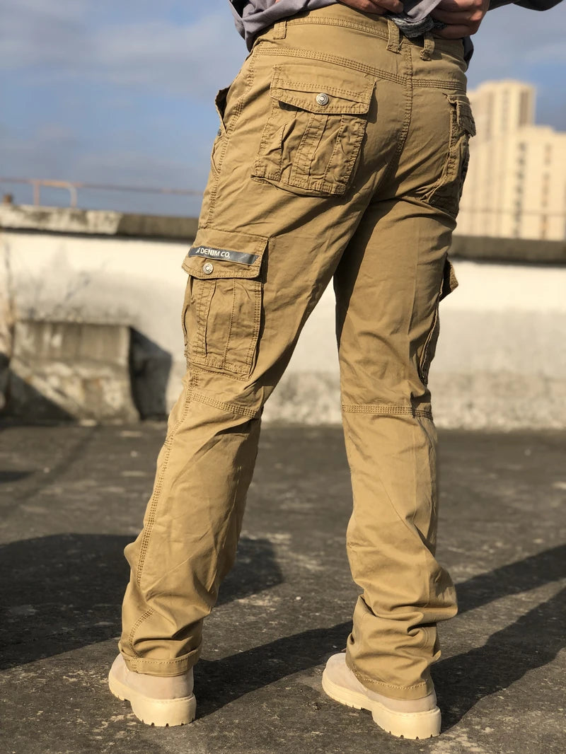 BAPAI Men's Fashion Work Pants Outdoor Wear-resistant Mountaineering Trousers Work Clothes Street Fashion Cargo Pants
