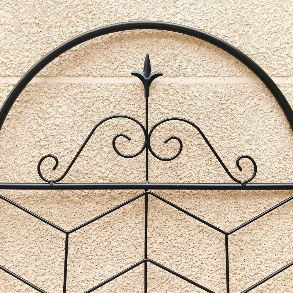 2 Pack Metal Garden Trellis 86.7" x 19.7" Rustproof Trellis for Climbing Plants Outdoor Flower Support Black