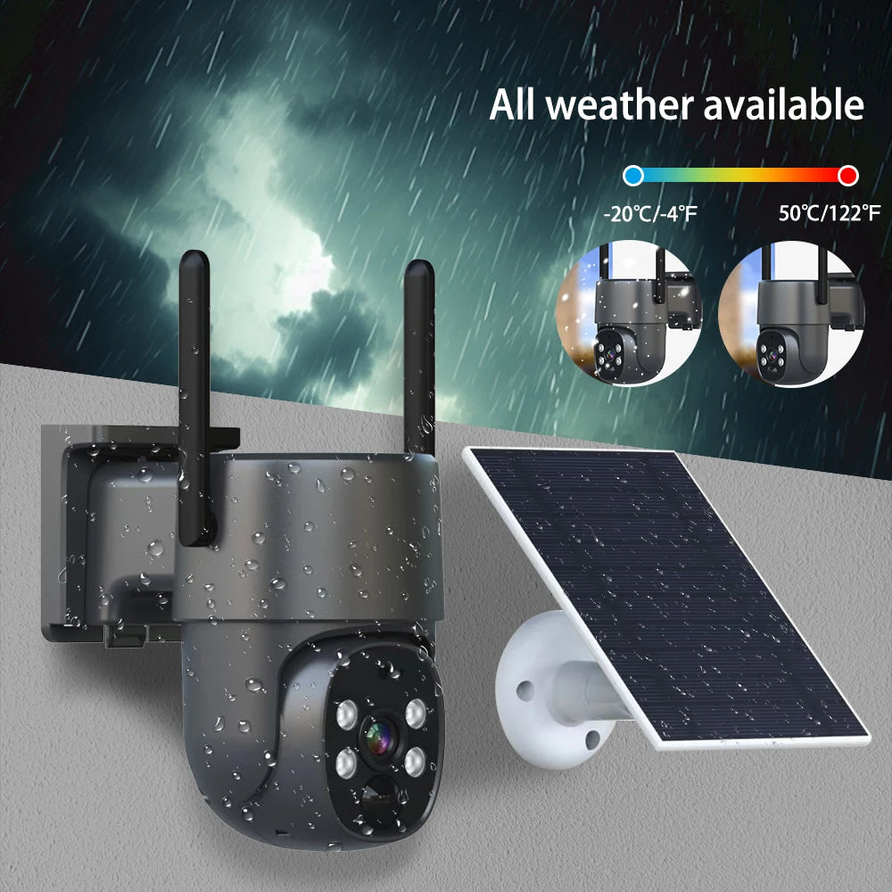 Eseecloud 4g Solar Camera Ptz Outdoor Human Detection Two-way Audio Wireless Color Night Vision Cctv Security Camera