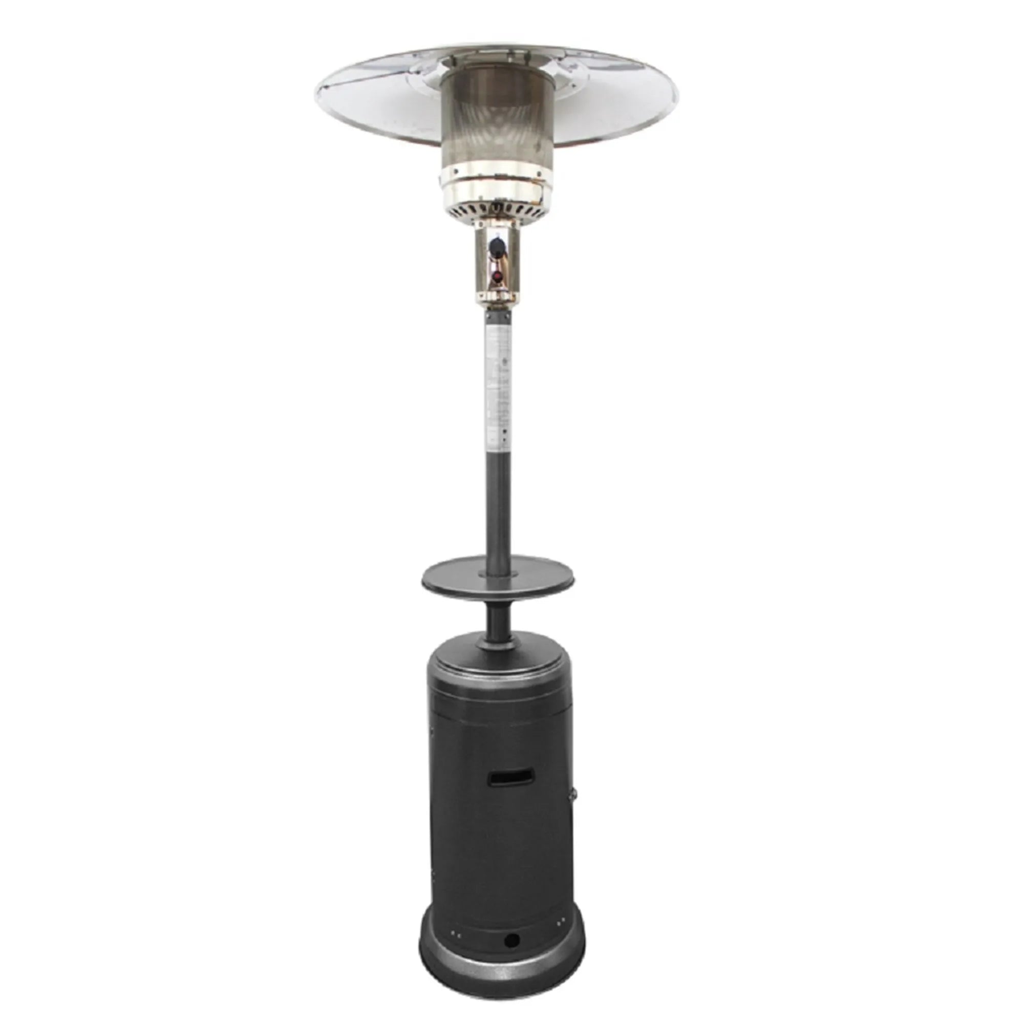 HMS 48000 BTU Silver Steel Propane Patio Heater Outdoor Gas Heater for Winter for Restaurants and Patios