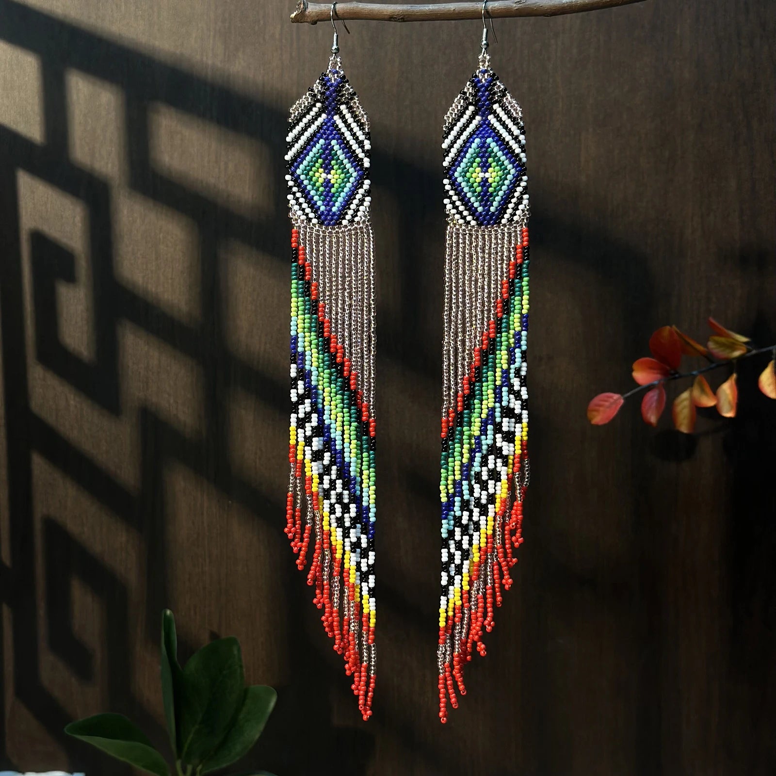 High Quality AHAYA Women's Fashionable Seed Bead Tassel Earrings Bohemian Style Drop Jewelry for Valentine's Day
