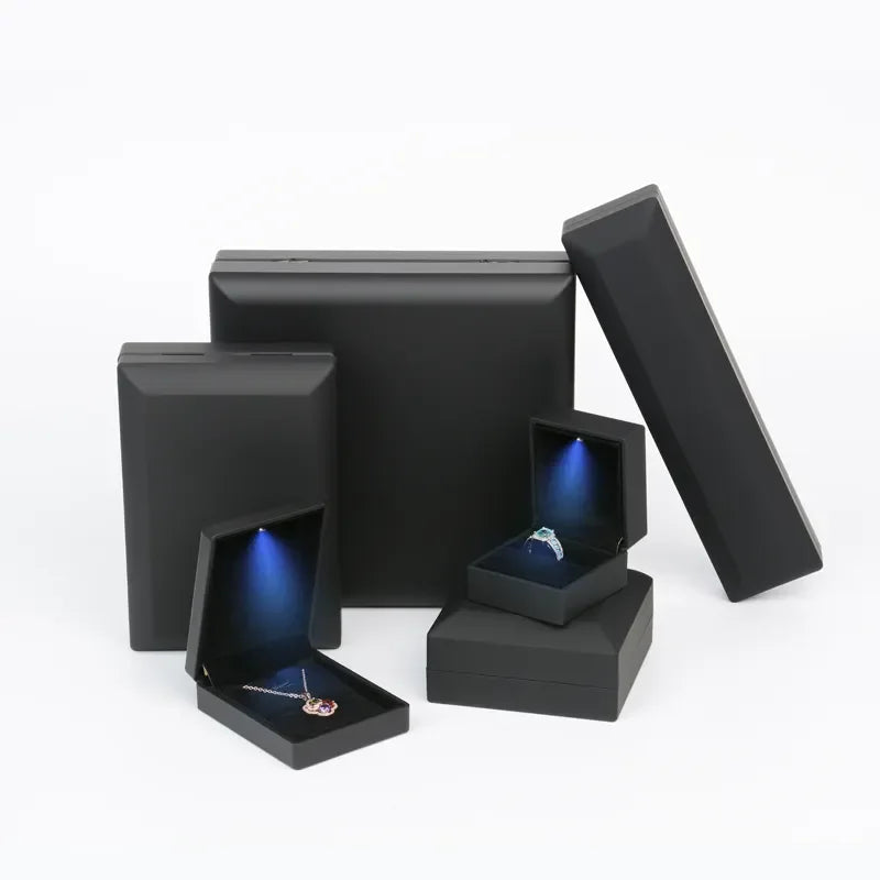 Ring Box Led Jewelry Box Bracelet Green Jewellery Led Jewelry Packaging Jewelry Ring Packaging Luxury Necklace Box for Earring