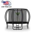 Zoshine 12FT Pumpkin Trampoline Professional and Safe with with Enclosure Net and PVC Mat for Kids and Adults Outdoor