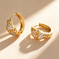 Fashion Trendy Copper Golden Heart Clip-on Earrings High Gloss Daily All-match Jewelry