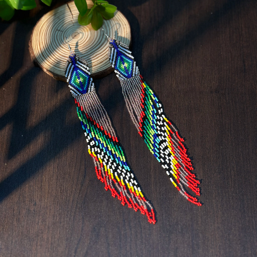 High Quality AHAYA Women's Fashionable Seed Bead Tassel Earrings Bohemian Style Drop Jewelry for Valentine's Day