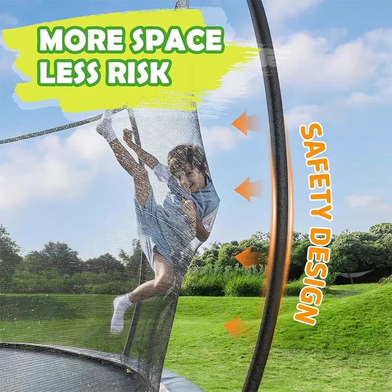 Zoshine 12FT Pumpkin Trampoline Professional and Safe with with Enclosure Net and PVC Mat for Kids and Adults Outdoor