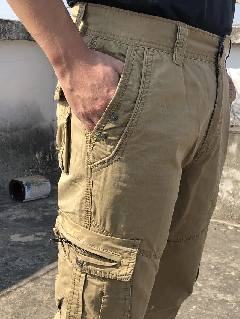 BAPAI Men's Fashion Work Pants Outdoor Wear-resistant Mountaineering Trousers Work Clothes Street Fashion Cargo Pants