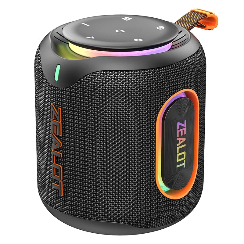 New 30W Powerful Wireless Speaker ZEALOT M1 with Colorful LED Light IPX6 Waterproof Big Battery for Outdoor Garden