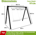 Zoshine 8ft Heavy Duty Metal Double Swing Send Long Time Outdoor Use for Courtyard Enjoyment