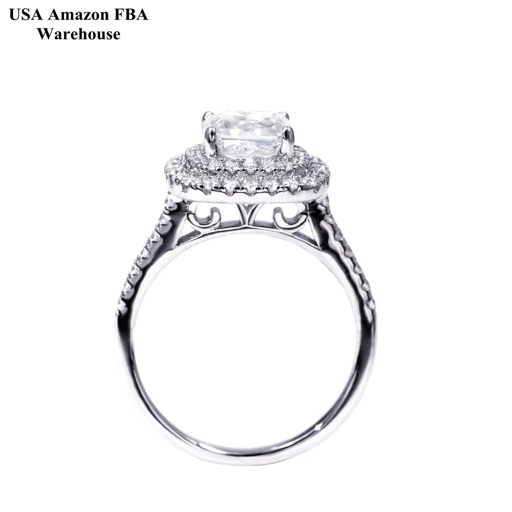 Tianyu Gems Handmade 925 Silver Jewelry Wholesale Radiant Cut Moissanite Diamond 18K Gold Plated Engagement Wedding Women Ring