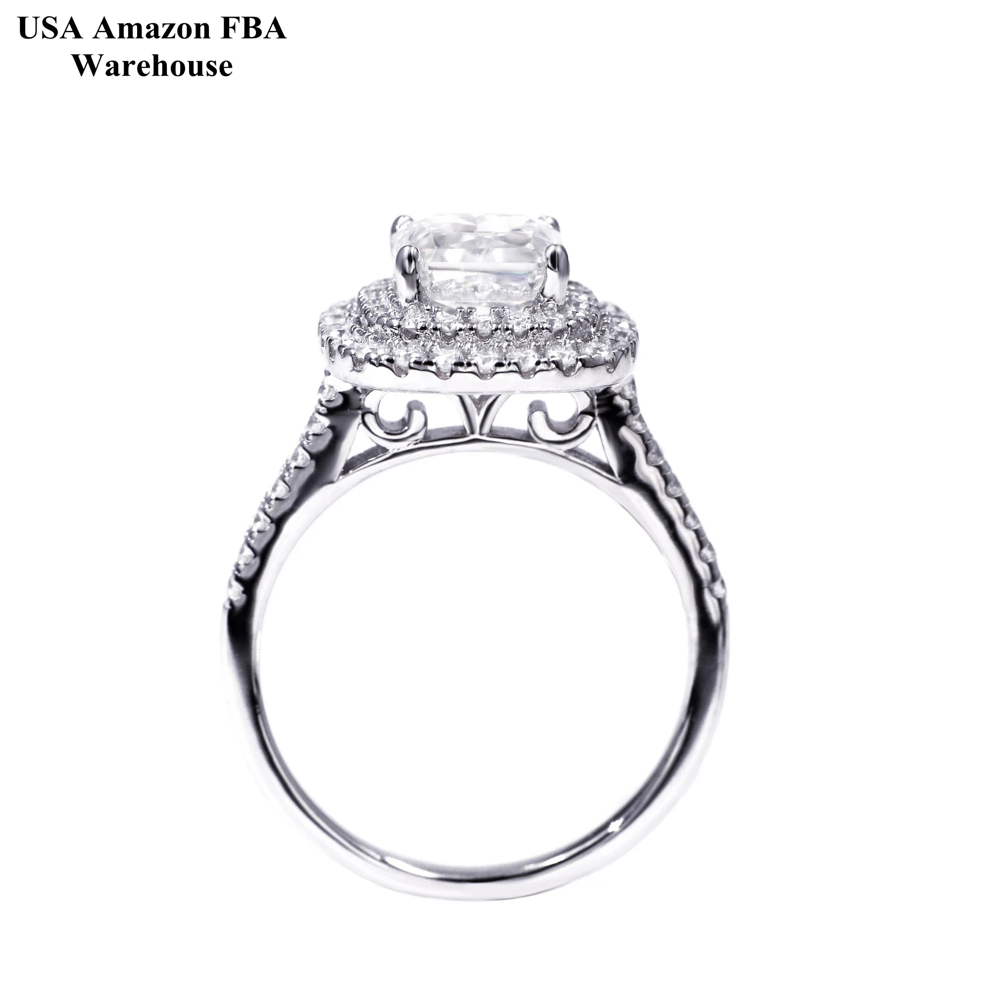 Tianyu Gems Handmade 925 Silver Jewelry Wholesale Radiant Cut Moissanite Diamond 18K Gold Plated Engagement Wedding Women Ring