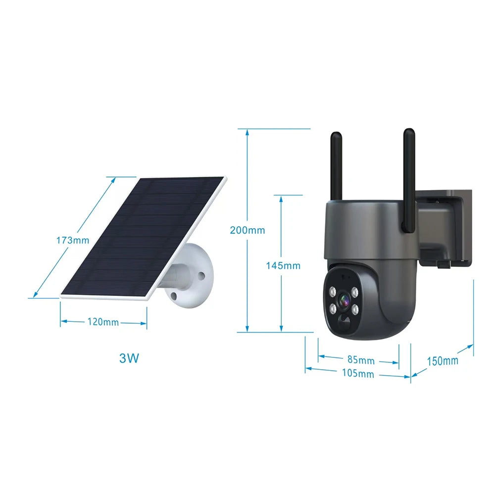 Eseecloud 4g Solar Camera Ptz Outdoor Human Detection Two-way Audio Wireless Color Night Vision Cctv Security Camera