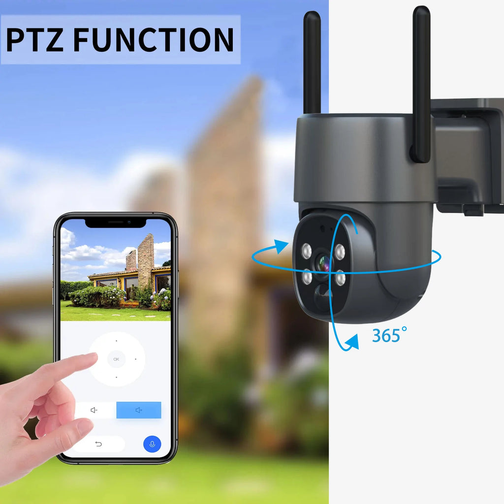 Eseecloud 4g Solar Camera Ptz Outdoor Human Detection Two-way Audio Wireless Color Night Vision Cctv Security Camera