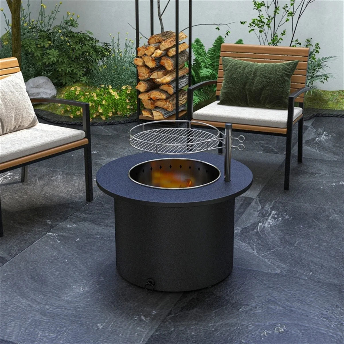 Outdoor Fire Pit Black