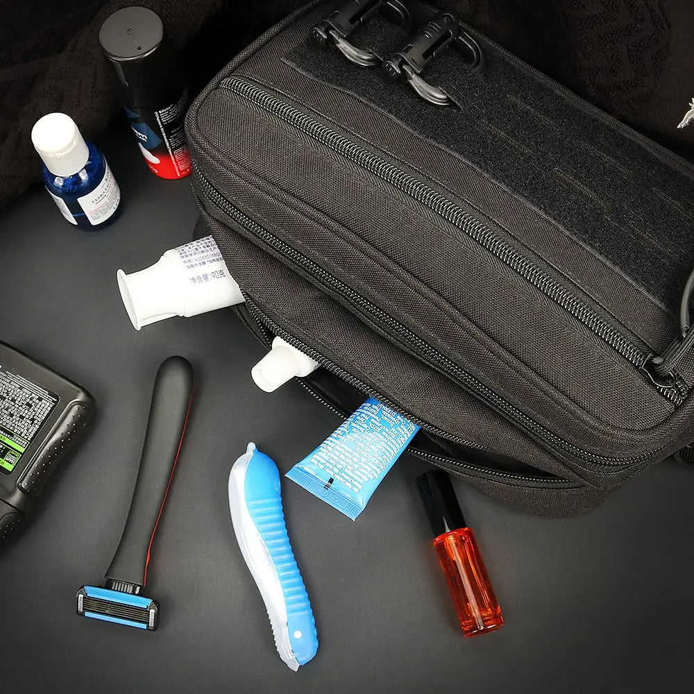 Outdoor Sport 600D Nylon Admin Waist Pouch Laser Tactical Molle Gadget Organizer Zipper EDC Utility Personal Defense Equipment