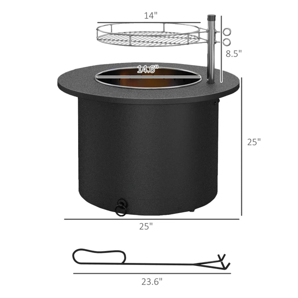 Outdoor Fire Pit Black
