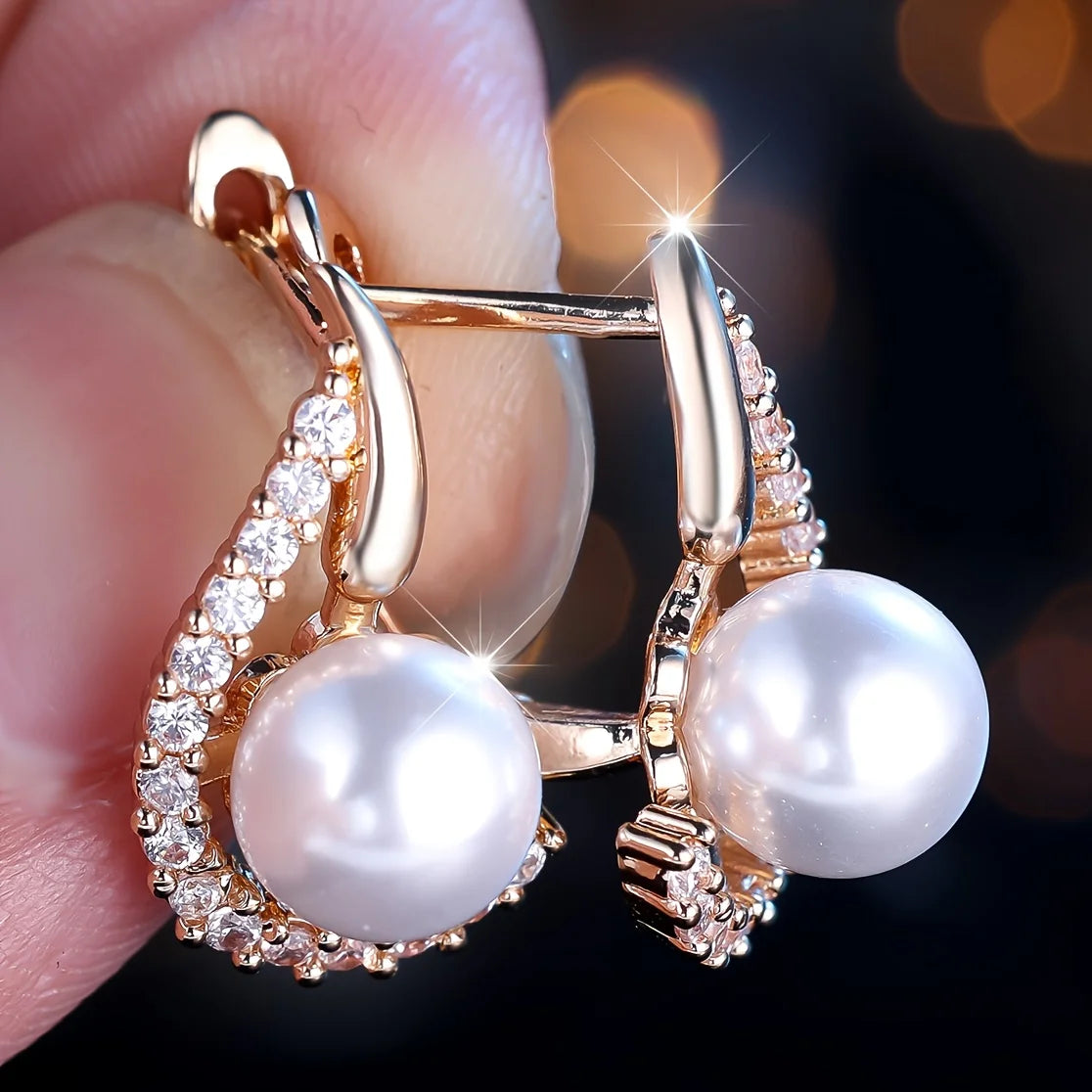 ANGOL a Pair of Classic Fashion Women's Fashion Versatile Jewelry Earrings Suitable for Friends