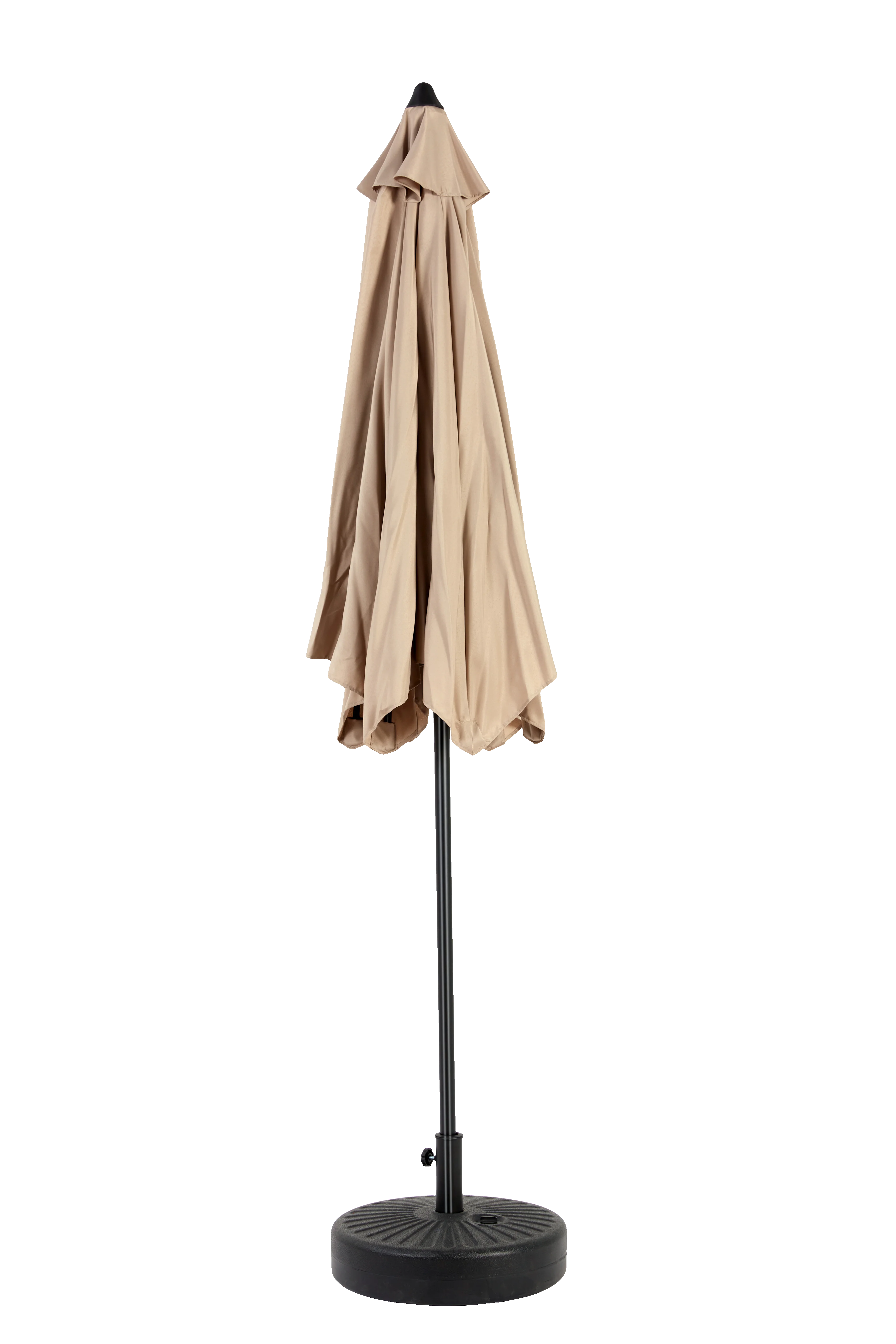 Modern Steel Outdoor Patio Table Umbrella Push Button Tilt Crank 6-Stick Ribs Eco-Friendly Outdoor Furniture Deck/Backyard/Pool