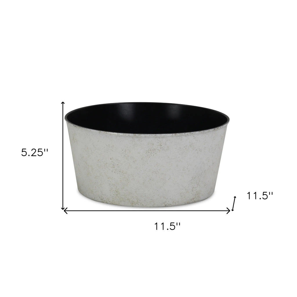 HMS 12\" Cream Recycled Plastic Large Indoor/Outdoor Pot Planter Giant Sheet Size for Floor Shopping Mall Use Atlantic Design