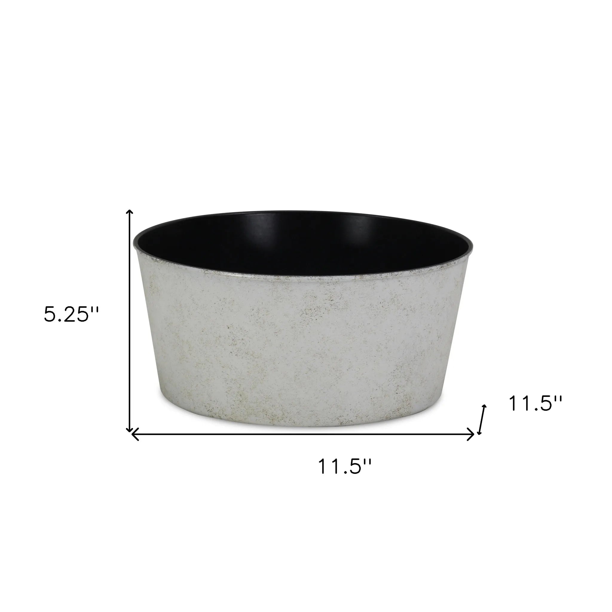HMS 12\" Cream Recycled Plastic Large Indoor/Outdoor Pot Planter Giant Sheet Size for Floor Shopping Mall Use Atlantic Design