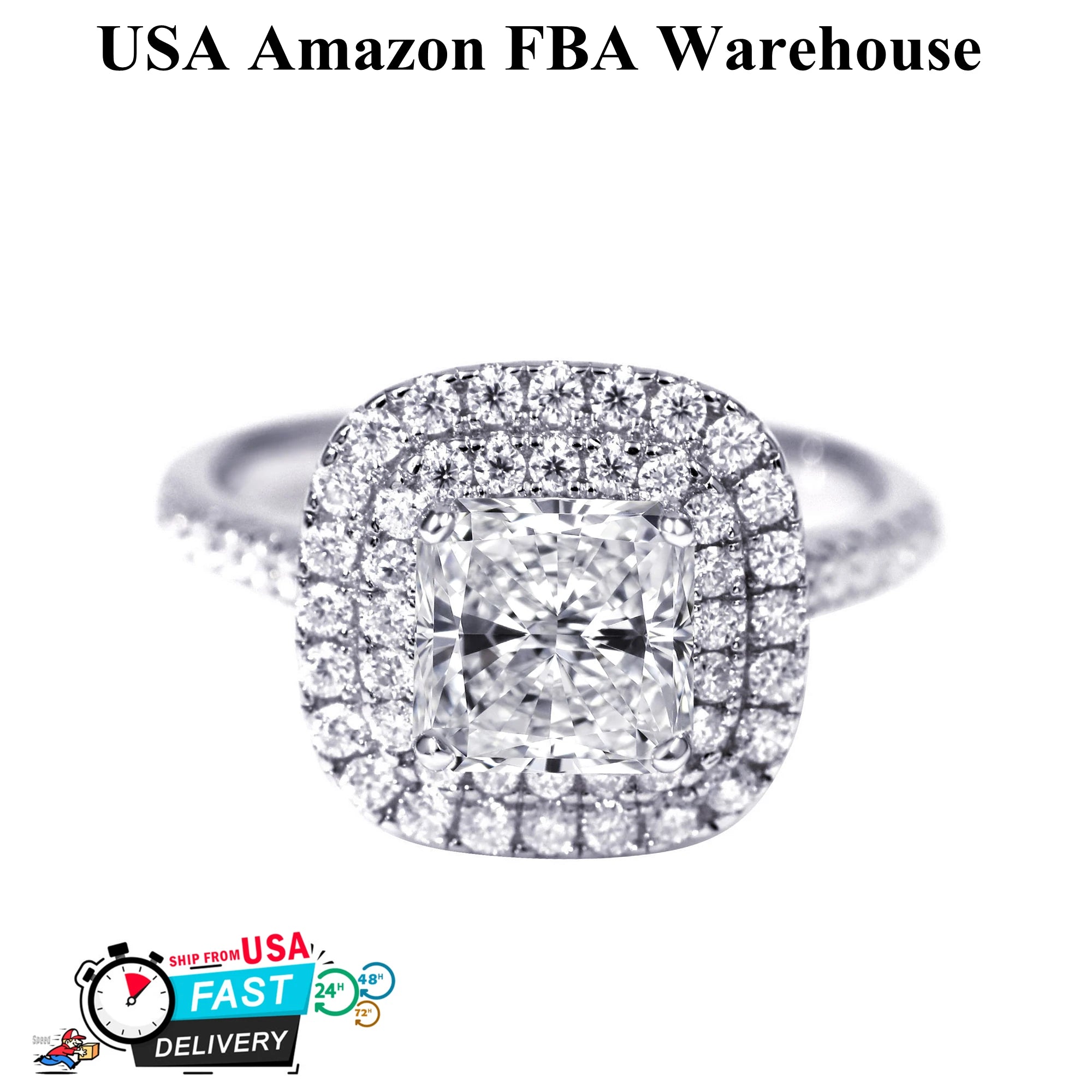 Tianyu Gems Handmade 925 Silver Jewelry Wholesale Radiant Cut Moissanite Diamond 18K Gold Plated Engagement Wedding Women Ring