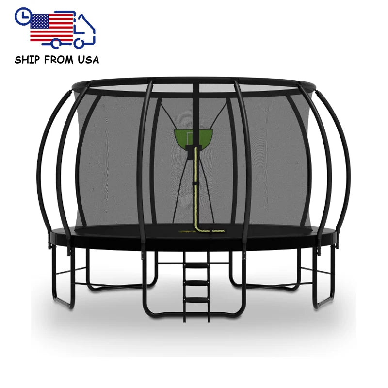 Zoshine Outdoor Heavy-Duty 16FT Large Size Jumping Training Trampoline for All Ages With Protective Net & Anti-UV Cover Pad