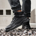 LANOUDUN Puncture-resistant All Season High-top Men Shoes Fly Knit Steel Toe Cap Work Safety