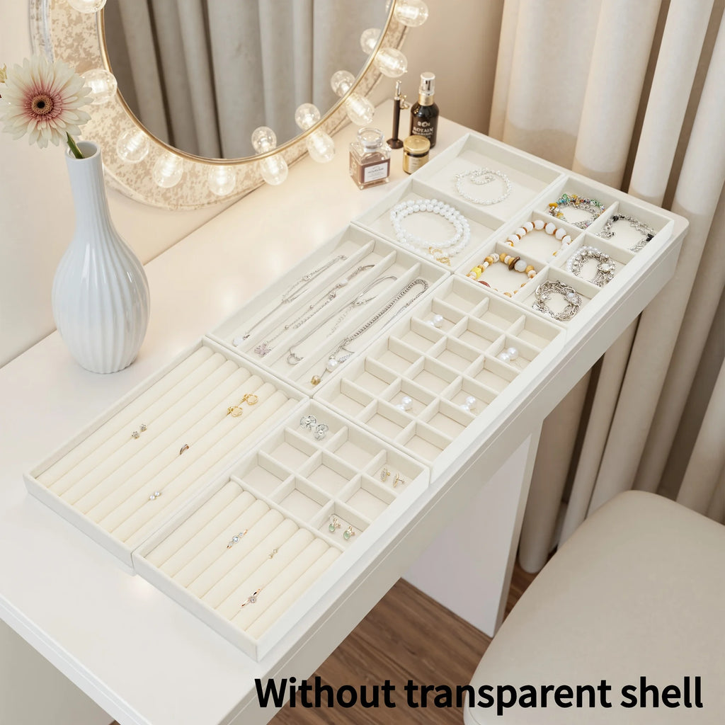 Transparent Home Desktop 5-Tier Countertop Drawer Jewelry Boxes.Multiple Options Available: 5-layer Jewelry Box or Set of 6