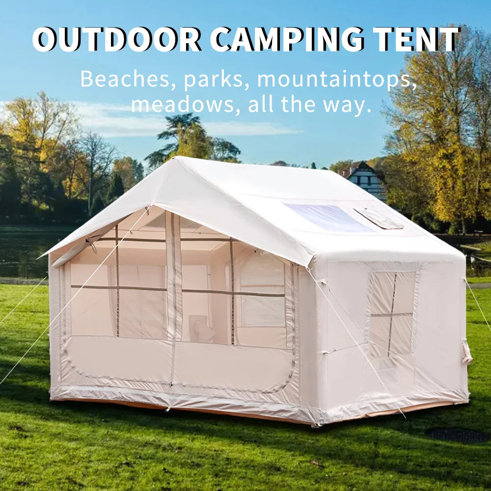 Hot Sale Portable Waterproof Air Inflatable Tent Thickened Rainproof Oxford Cloth for Outdoor Camping Top Camping Equipment