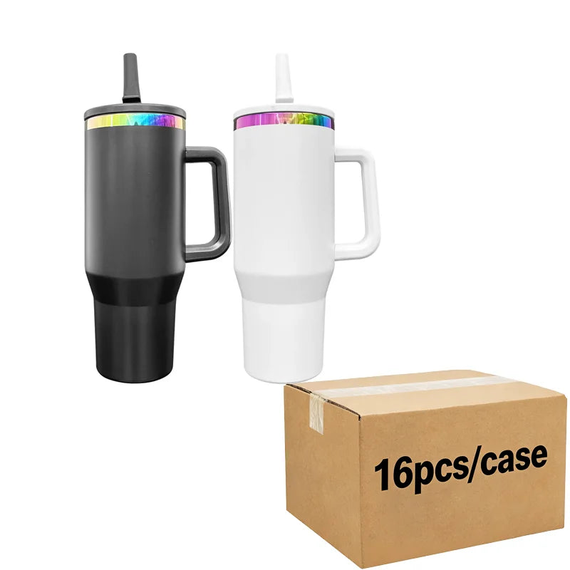 Us Warehouse 40 OZ Sparkle Rhinestone Shatterproof Travel Mug 40OZ insulated Tumbler for Home Office Outdoor Daily Use