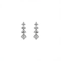Nancy Fashion Drop Earrings White Gold Plated Crystal Rhinestone Geometric Classic Party Women's Jewelry