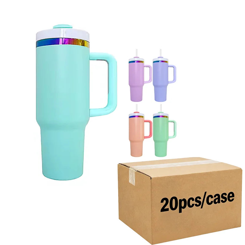 Us Warehouse 40 OZ Sparkle Rhinestone Shatterproof Travel Mug 40OZ insulated Tumbler for Home Office Outdoor Daily Use