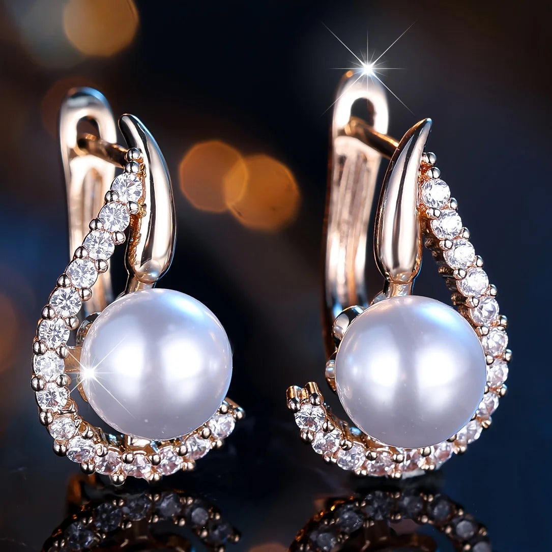 ANGOL a Pair of Classic Fashion Women's Fashion Versatile Jewelry Earrings Suitable for Friends