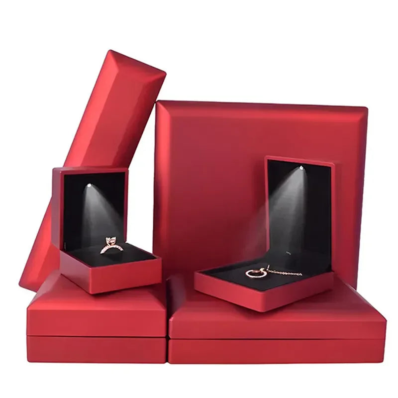 Ring Box Led Jewelry Box Bracelet Green Jewellery Led Jewelry Packaging Jewelry Ring Packaging Luxury Necklace Box for Earring