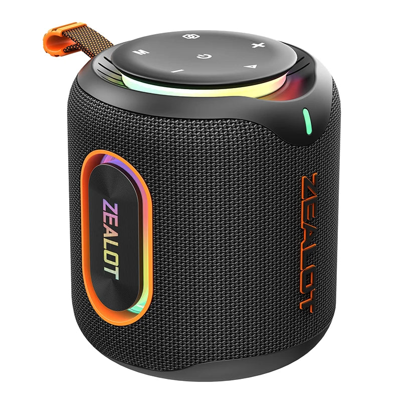 New 30W Powerful Wireless Speaker ZEALOT M1 with Colorful LED Light IPX6 Waterproof Big Battery for Outdoor Garden