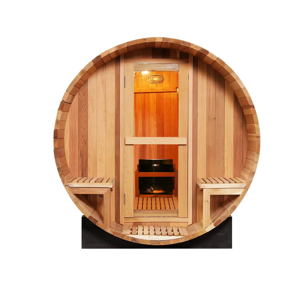 Fast Delivery USA Stock 4-6 People Outdoor Barrel Sauna Sweat Off Stress Traditional Steam Sauna Spa