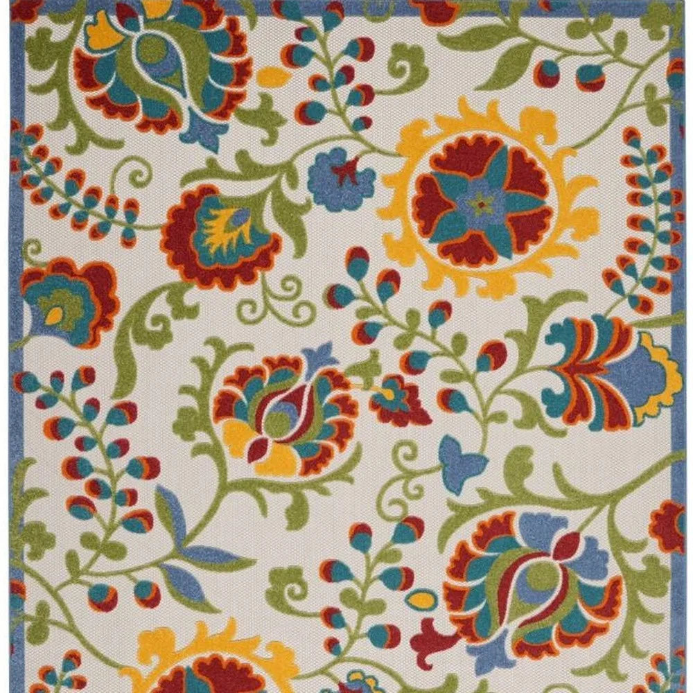 HMS Indoor Outdoor Area Rug 12' X 15' Green Ivory Jacquard Technique Abstract Pattern for Hallway Living Room Model Number Rug