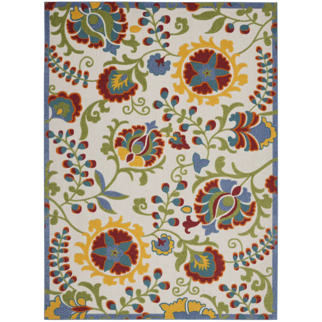 HMS Indoor Outdoor Area Rug 12' X 15' Green Ivory Jacquard Technique Abstract Pattern for Hallway Living Room Model Number Rug