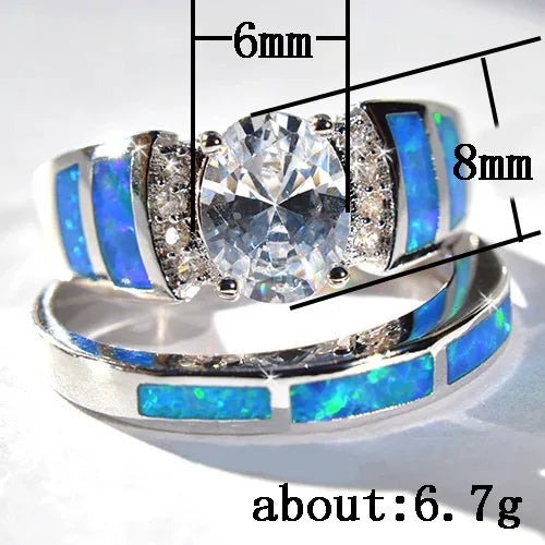 H074 Women's Silver Engagement Ring Oval Cut Diamond Geometric Channel Setting Fine Jewelry