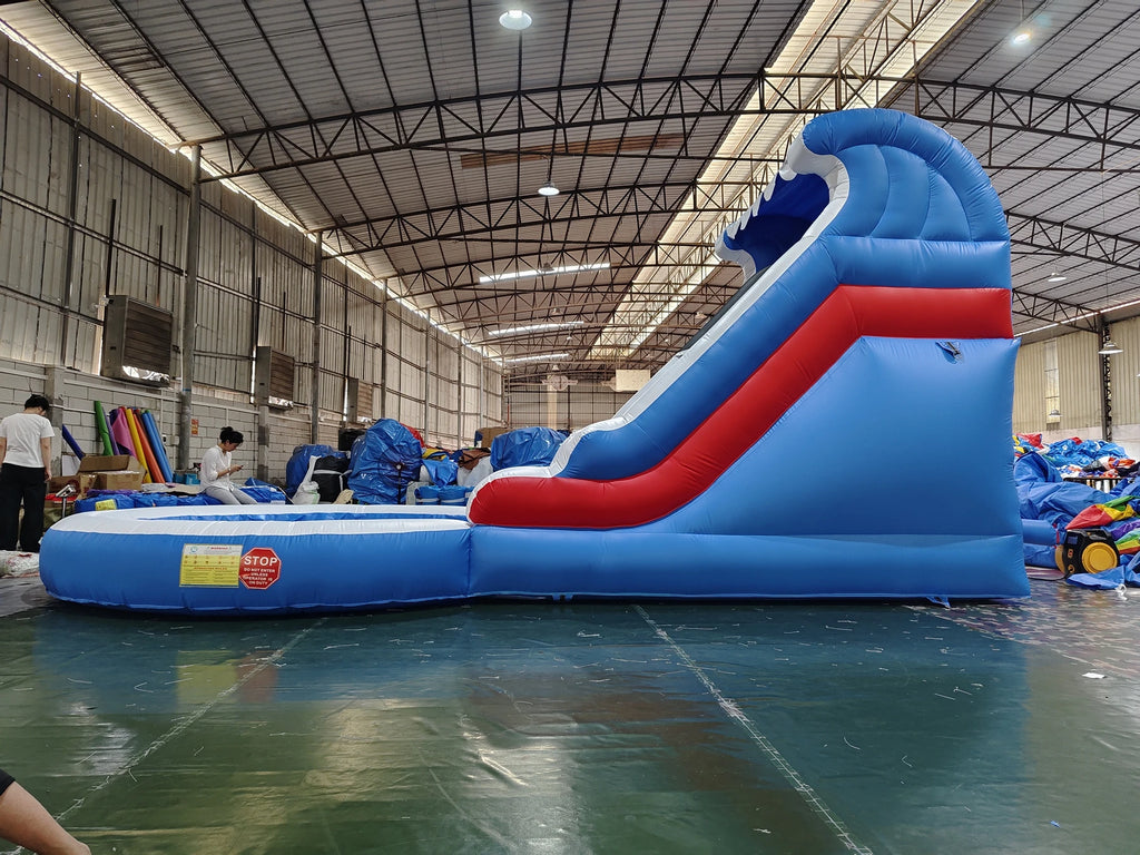 Factory Direct Commercial Grade PVC Backyard Outdoor Kids Adults Inflatable Water Slide with Splash Pool and Blower