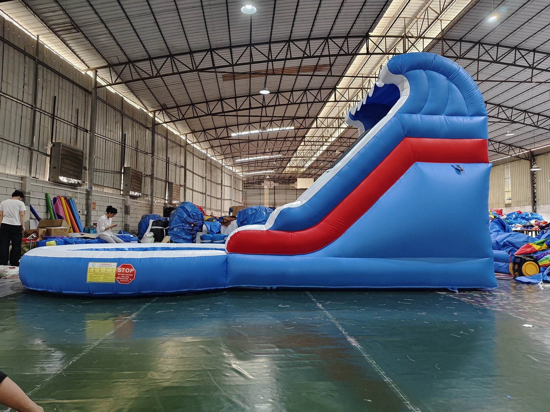 Factory Direct Commercial Grade PVC Backyard Outdoor Kids Adults Inflatable Water Slide with Splash Pool and Blower