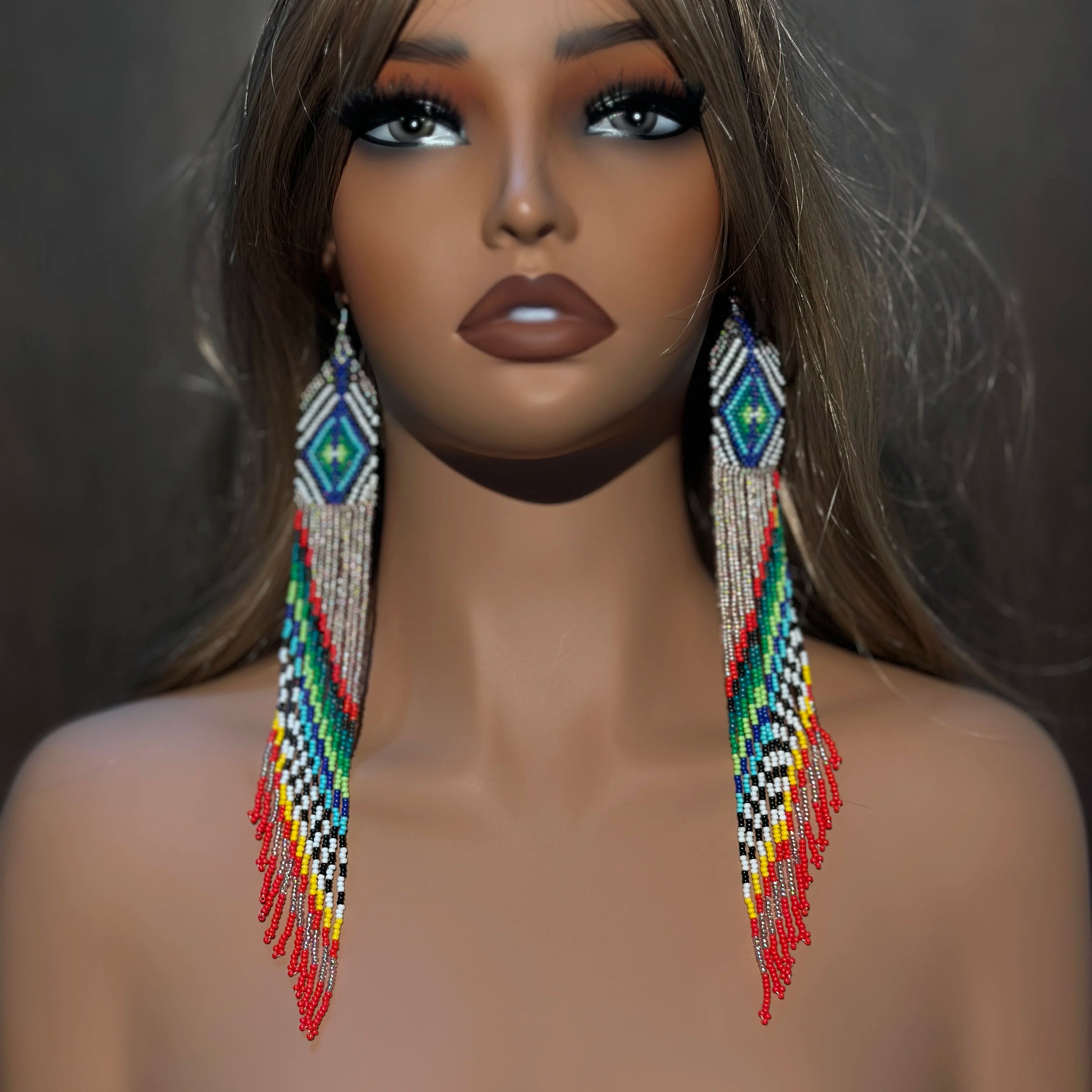 High Quality AHAYA Women's Fashionable Seed Bead Tassel Earrings Bohemian Style Drop Jewelry for Valentine's Day