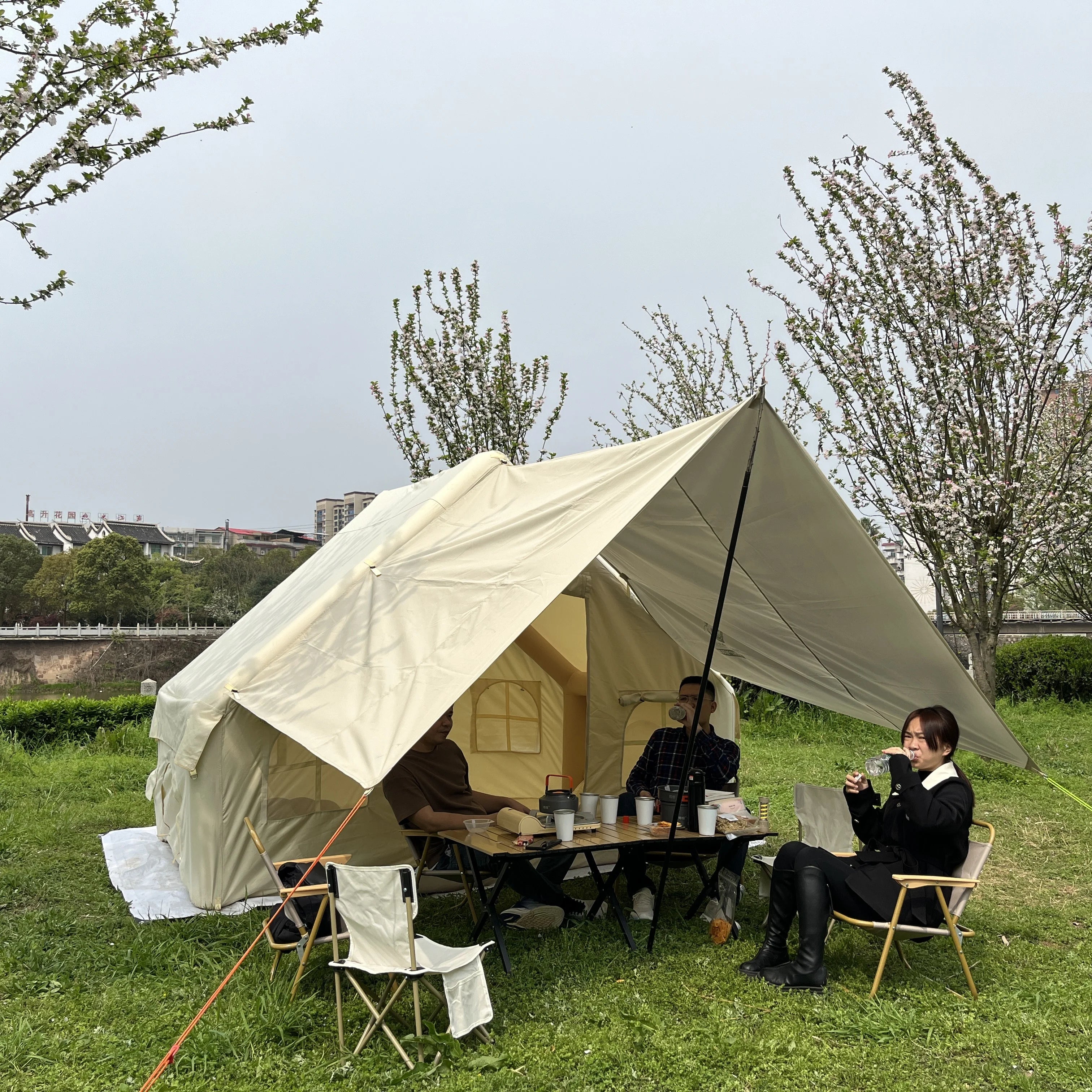 Hot Sale Large Party House Shape Big Space Cube Outdoor Celebrate Party Nightclub Glamping Inflatable Tent