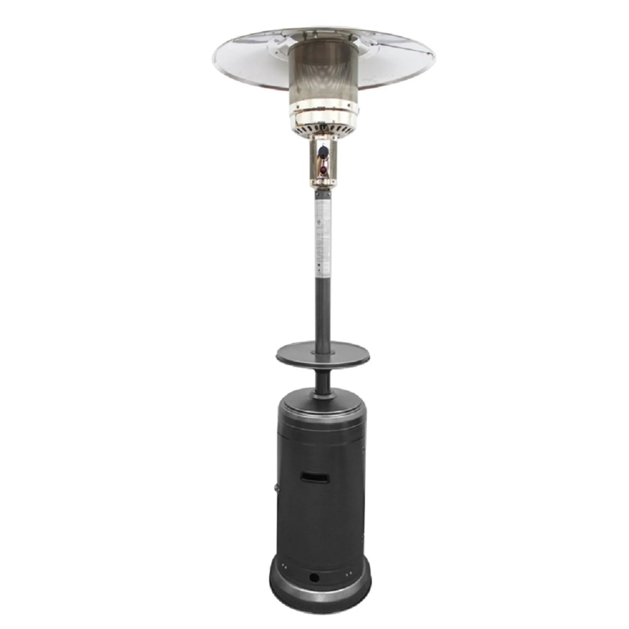 HMS 48000 BTU Silver Steel Propane Patio Heater Outdoor Gas Heater for Winter for Restaurants and Patios