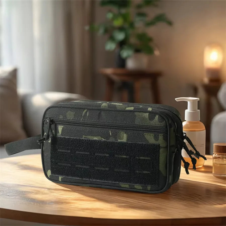Outdoor Sport 600D Nylon Admin Waist Pouch Laser Tactical Molle Gadget Organizer Zipper EDC Utility Personal Defense Equipment